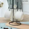 Kitchen Storage & Organization Tea Stand Saucers Spoons Stable Black Home Rack Cup Holder Countertop Hanger Drink Bar Mug Space Saving