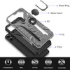 For iphone 11 12 pro max cases Magnetic Suction Shockproof Sheild Rotate 360 TPU PC 2 in 1 phone case B