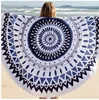 150CM Microfiber Round Tassel Beach Towel Printed Quick-drying Shawl Mat Yoga Mat