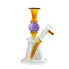 Heady Glass Water Bongs Ball Shape Bong Right Perc DAB Rig Rig Rigrör 14mm Joint Rökning Rör N Hål Perc Rig Oljebägare Bowl Partihandel