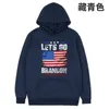 Unisex Let's Go Brandon Foodieフード付きジャケット女性のコートUS Flag Stripeプリント防止トランプ2024コスチュームスポーツトップス服のスウェットシャツプルオーバーG130byn