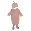 Sacco a pelo per neonati Neonato Swaddle Coperta Cappelli Wrap Toddler Cotton Cartoon Sacchi a pelo Fotografia Prop RRD12197