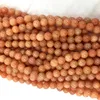 High Quality Natural Genuine South Africa Orange Pink Calcite Round Jewellery Loose Ball Beads 6mm 8mm 10mm 15" 06130 Q0531