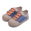 2021 Casual Kleinkind Schuhe Mädchen Patchwork Kinder Jungen Leinwand Sheos Flache Heels Kinder Turnschuhe Student Frühling Urlaub Schuhe E01282 210308