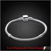 1PCS Drop Shipping Silver Bracelets feminino Mulheres Chain Charm de contas para Pandora Bottle Banglet Children Gift B001 Detct J4ah1