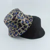 Мода Bling Sequin Leopard Bucket Hat Reversible Fisherman Hat Panama Sun Hats для женщин Streetwear Hip Hop Cap