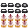 8 pçs / set Molde não-sticktart Tarte Anel perfurado de plástico de corte de plástico Mousse Circle Cutter DIY Acessórios 210225