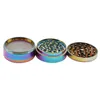 Home Rainbow Herb Grinder Cynk Methoy Metal Grindery 40/50/55/63 mm średnica 4 części szlifierki palenia akcesoria ZC058