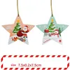 Ornamenti natalizi con fori per bambini Centrotavola artigianali fai-da-te Decorazioni pendenti per le vacanze Decorazioni per albero di Natale carine e stelle T2I52860