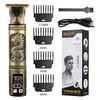 Hair Clipper Electric Razor Men Steel Head Shaver Hair Trimmer Gold with USB7039034