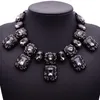 Pendenti delle collane delle donne alla moda Catena a maglie Doppi strati Collana girocollo in cristallo grande Gioielli di alta qualità