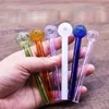 4inch Colorful Glass Oil Burner Pipe glass tube smoking pipes tobcco herb glass oil nails Water Hand Pipes Smoking Accessories dhl free