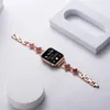 Cinturino per orologio con diamanti a quattro foglie di moda Cinturino in metallo rimovibile per Apple iWatch 7 SE 6/5/4/3 38 40 MM / 42 44 MM Cinturino