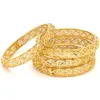 Bangle Dubai Bangles For Women 24K Ethiopian Africa Fashion Gold Color Saudi Arabia Bride Wedding Bracelet Jewelry Gifts306G