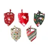 Hundkläder 5 stil husdjur julbandana bomull hund-scarf bibs krage grooming tillbehör xmas husdjur triangulär halsduk unisex sn4234