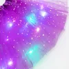 Ragazze LED Light tutu Glow Skirt Wedding Flower Wreath Ballet Minigonna Party Costume Neon Led Clothes Kid Birthday Party Gift FWB8876