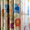 Lovely blackout animal curtain lion elephant curtains for kids room boys room window drapers cute cartoon curtain baby house 210913