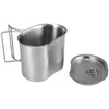 Water Bottle Outdoor 750ML Stainless Steel Portable Kettle Pot Teapot Coffee Tableware Cookware Camping Hiking Picnic