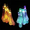 LED Outdoor Water Drops Lampki Słoneczne Światła ciągu 6/5 / 3M 30/20/10 LED WAKACJI Wakacje świąteczne Party Garland Garden Waterproof