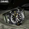 Mode Heren Sport Horloges Schokbestendig 50m Waterdicht Polshorloge LED Alarm Stopwatch Clock Military Watch Men 8040