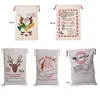 Nieuwste 39 stijlen Kerstmis Grote organische zware Santa Sacks Canvas Candy Gift Bag Xmas Sack Decor
