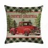 Decorazioni natalizie camioncino rosso Serie albero di Natale Federa per cuscino articoli per la casa 45 45 cm T5004507635347