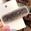 Ny Shining Crystal Rhinestone Women Hairpins Barrettes Tjejer Trendiga Geometriska Hårklipp Pärlor Hårtillbehör Hårtillbehör