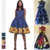 Etnik Giyim Moda Elbise Kadınlar Için 2021 S Dashiki Baskı Yaz Tifting Omuz Giyim Bazin Riche Lace Up Kemer Bayanlar Afrika Giysileri