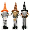 Party Supplies Halloween Dekoracje Gnomes Doll Plush Handmade Tomte Szwedzki Longged Dwarf Tabeli Ozdoby Dzieci Prezenty XBJK2107