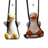 Little Duck Swing Pendant med hängande rep bilprydnadspåse personliga tillhörigheter ger lycka till fancy hem dekoration261u