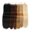 Invisible Mini 8D Nano Rings Micro Pärlor 100 Human Hair Extensions Remy Vigin Natural Brown Blonde Pure Color 100strands 14 16 185473377