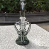 2021 Hookah Bong Glass Dab Rig Multi Color Black Recyler Water Bongs Smoke Pipes 9 Inch Height 14.4mm Female Joint with Quartz Banger