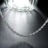 925 Sterling Silver 16 18 20 22 24 Inch 4mm ed Rope Chain Necklace For Women Man Fashion Wedding Charm Jewelry191W