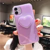 EKONEDA Cute Heart Phone Holder Case For iPhone 11 Pro XS Max X XR SE 2020 6 6S 7 8 Plus Luxury Glitter Stand Case Cover