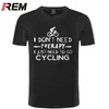 REM到着男性夏のファッションTシャツバイカーサイクルプリントOネックTシャツ男性ショートスリーフTシャツ210722