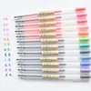 Jel kalemler Creative12 Adet / grup Kalem 0.5mm Renkli Mürekkep Marker Yazma Kırtasiye Mujis Tarzı Okul Ofis Malzemeleri Hediye