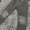 Real Pics Heavy Embroidery Washed Jeans Mens Womens Patchwork Streetwear Oversize Denim Trousers256x