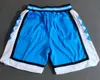 Vintage Just Don Basketball Shorts Pants Noś retro turkusowy zielony 2001 męski zamek błyskawiczny