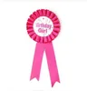 2022 new Delicate Girls Boys Award Ribbon Rosette Birthday Badge Pin Forniture per decorazioni per feste per bambini