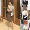 Women's Sweaters Women Sweater Turtle Neck Long Sleeve Autumn Winter Three Button Knit All Ladies Blouse Solid Fashion