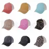 Ponytail Hat Criss Cross Crossed Wspaniałe niechlujne bułki Ponycaps Baseball Cap Trucker Mesh Hats Cyz3225