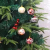 6 سم × 9 قطع لكل مربع شجرة عيد الميلاد ديكور ديكور داخلي ملون رسمت الكرات الحلي في 6 ألوان BS00073