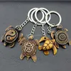 4pcs Cool Hawaiian Surf Sea Turtles Keyrings Имитация як -костя