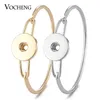 Vocheng Ginger Snap Jewelry Copper Bangle for 18mm Button Charms Gold and Imitation Rhodium Plated Nn-555 Q0719