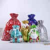 Рождественская подарочная упаковка сумка Drawstring Santa Candy Sack снежинки Новый год Lucky Bags Декоративные накопительные материалы