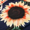 Zestawy odzieżowe Dzieci Dziewczyny Kwiaty Stroje Dla Dzieci Flare Rękaw Słonecznikowe Topy + Spodnie zebrane + Pałąk 3 sztuk / Zestaw Wiosna Jesień Mody Baby Odzież