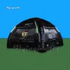 Tenda gonfiabile pubblicitaria 6m/8m Black Show portatile Tenda Dome Air Blow Up Lounge con stampa personalizzata per la mostra