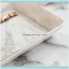 Jewelry Packaging & Jewelryjewelry Pouches Bags Marble Ceramic Tray Ring Necklace Display Desktop Storage Box Gold Edge Wedding Valentines