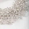 FORSEVEN Luxury Headband Full Glisten Drill Beads Decorated Women Hair Band Handmade Elegant Bride Wedding Jewelry JL 220217