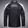 Veste en cuir pour hommes hiver chaud polaire fourrure automne moto bombardier mâle moto équipement mari noir biker manteau hommes 211110